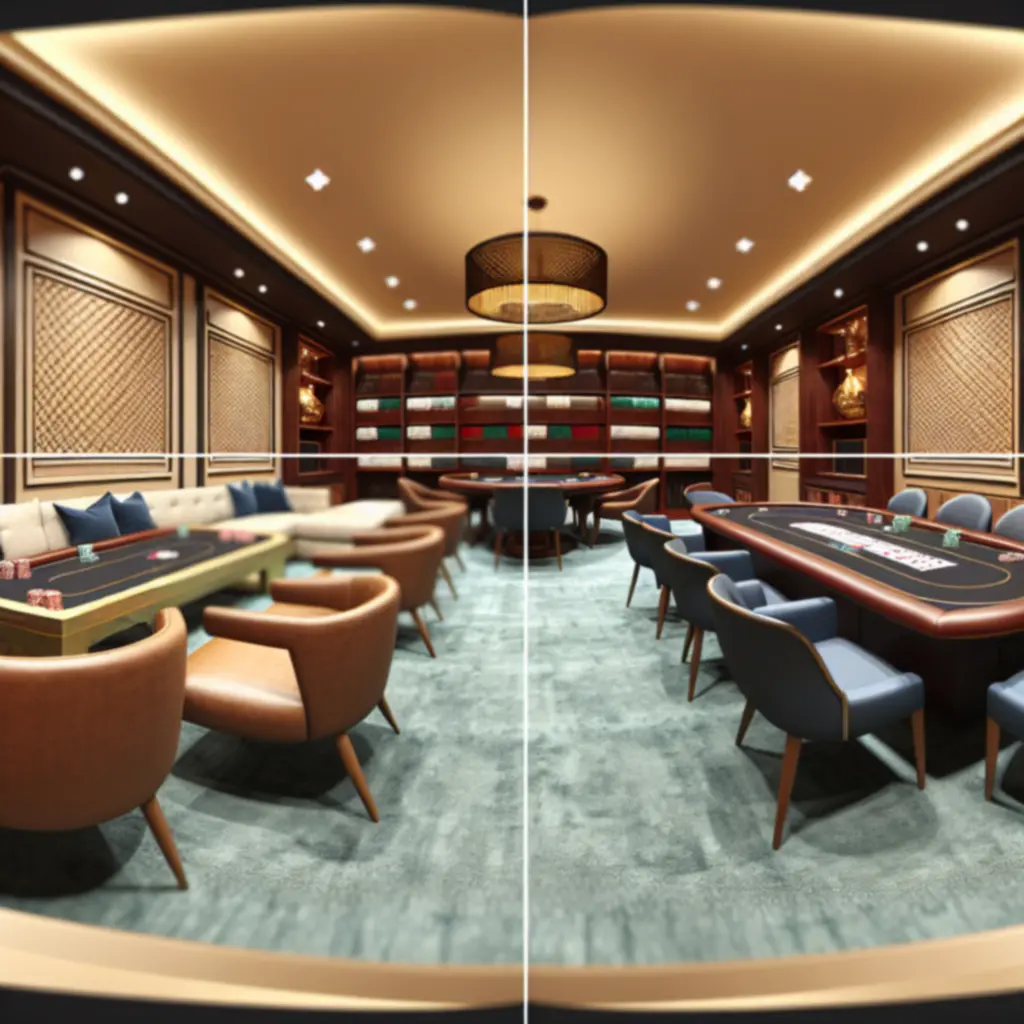 Prémium minőségű pókerterem elegáns asztalokkal és hangulatos megvilágítással az Auto Car Advice-ban.