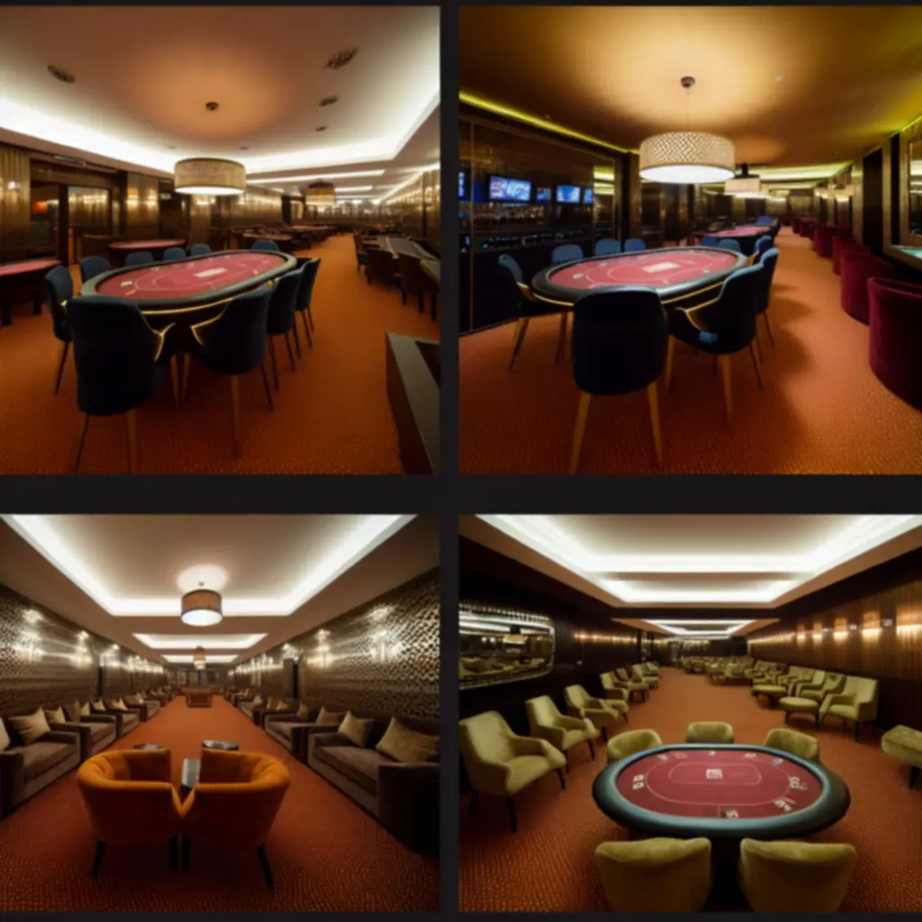 Exkluzív pókerasztalok és lounge zónák