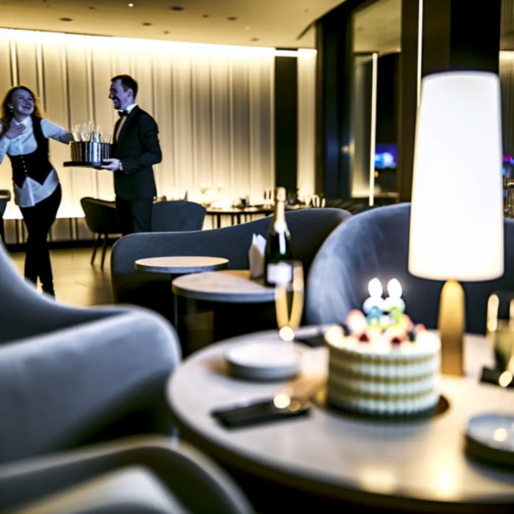 Születésnapi ünneplés pezsgővel egy privát teremben