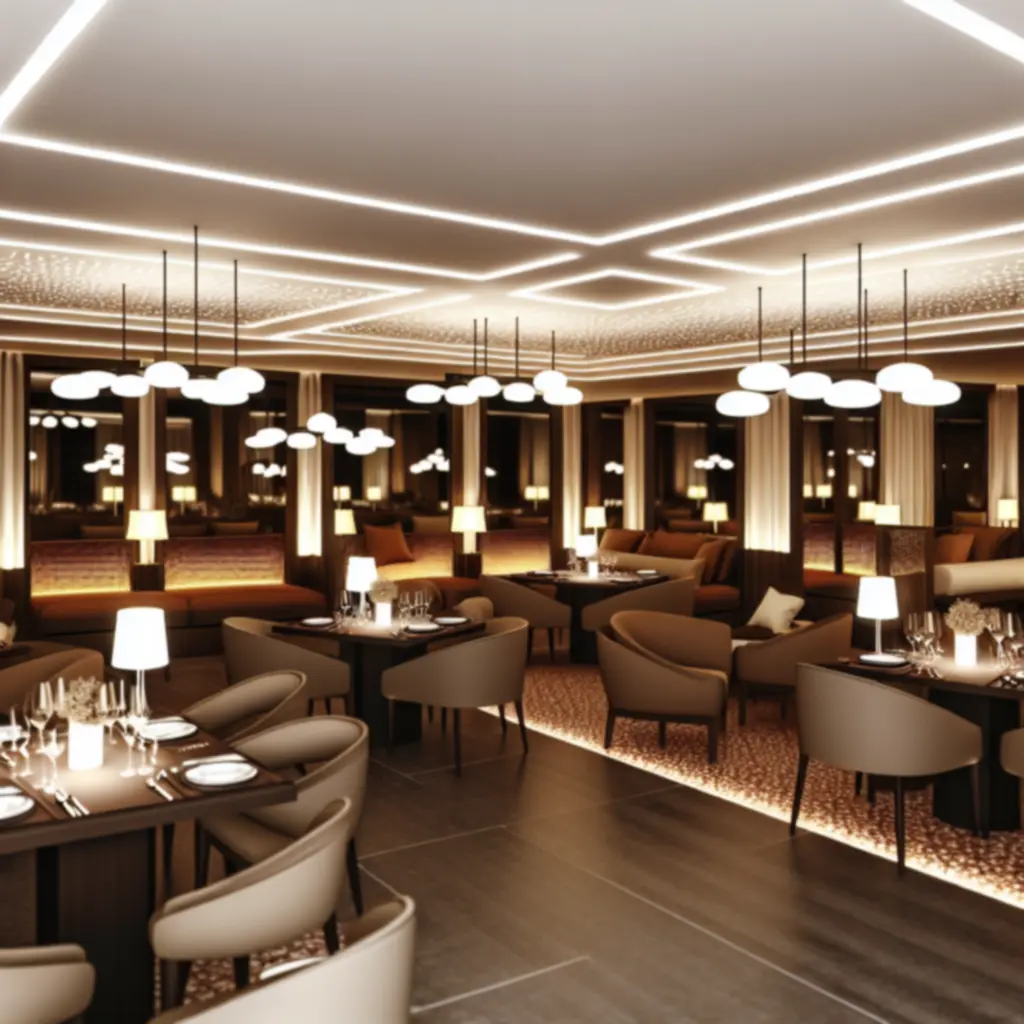 Auto Car Advice étterem elegáns belső tere