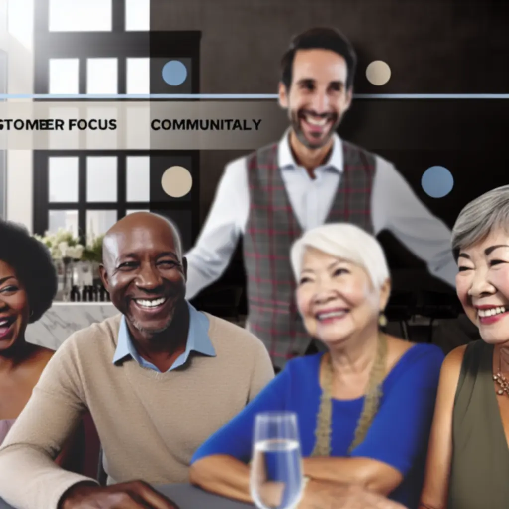 Elegáns terem, ahol vendégek és pókerjátékosok élvezik a tagsági élményeket